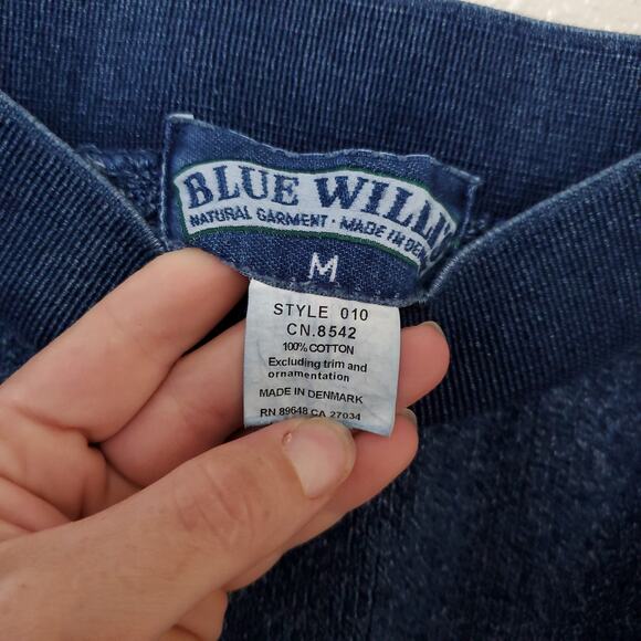 BLUE WILLI'S Vintage Knit Denim Look Midi Skirt Sz M - Picture 5 of 7